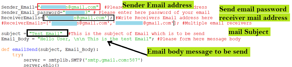 How to send Email using python